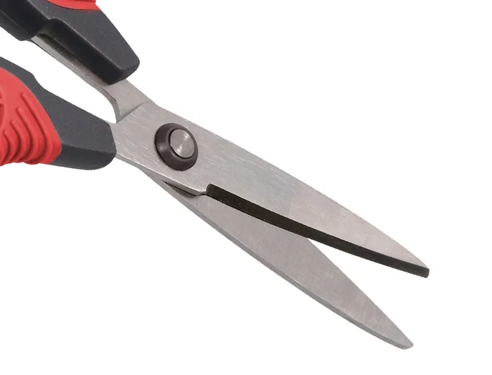 Liderpapel Tijera Titanio Hoja Curva 16.5 cm Durabilidad y Facilidad de Corte con Funda Protectora