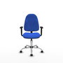PIQUERAS Y CRESPO Silla de oficina Algarra Azul con Base Cromada