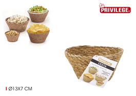 Privilege Cesta Seagrass Redonda 13 cm x 7 cm (24 Unidades)