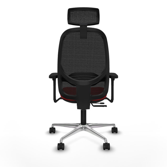 PIQUERAS Y CRESPO Silla de oficina Cilanco con mecanismo Sincro/Traslack, Rojo y Negro