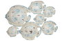 DKD Home Decor Decoración de Pared Metal Plateado Azul