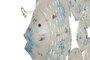 DKD Home Decor Decoración de Pared Metal Plateado Azul