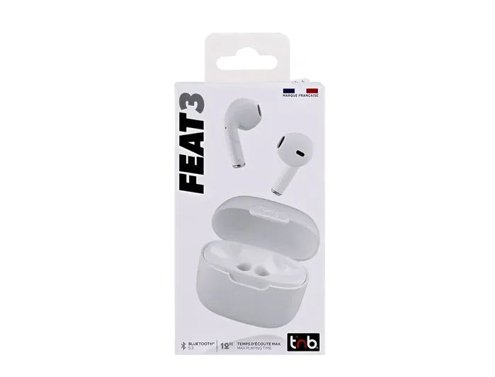 TNB FEAT 3 Auriculares Intrauriculares TWS con Caja de Carga - Blanco