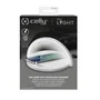 Celly WLLIGHTCIRCLEWH Lámpara LED con Cargador Inalámbrico 15W, Soporte Ajustable para Smartphone, 3 Niveles de Luz, Blanco