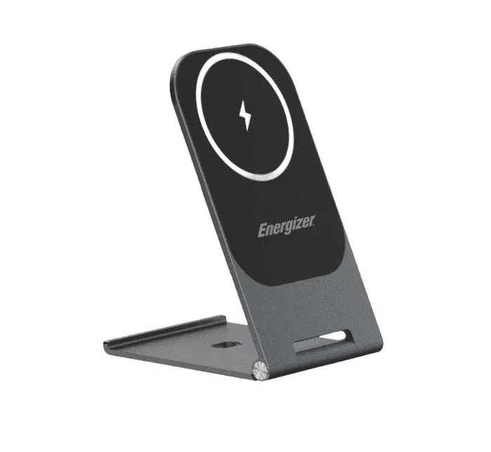 Energizer WCP102 Cargador Inalámbrico para Coche 15W Qi con Imán, Compatible con Smartphone, Color Negro y Aluminio