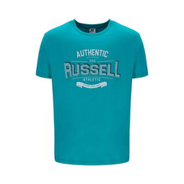 Camiseta de Manga Corta Hombre Russell Athletic Amt A30081 Aguamarina