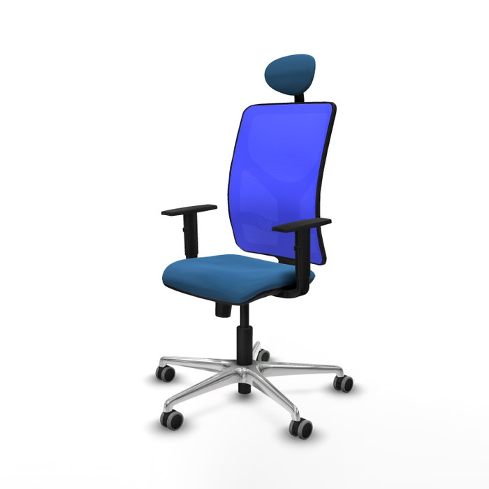 PIQUERAS Y CRESPO Silla de oficina Motilla con mecanismo Sincro Azul
