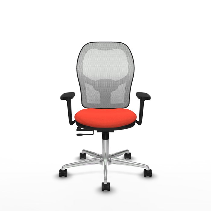 PIQUERAS Y CRESPO Silla de oficina Jorquera con mecanismo Sincro/Traslack Naranja oscuro y Blanco PIQUERAS Y CRESPO Silla de oficina Jorquera con mecanismo Sincro/Traslack Naranja oscuro y Blanco