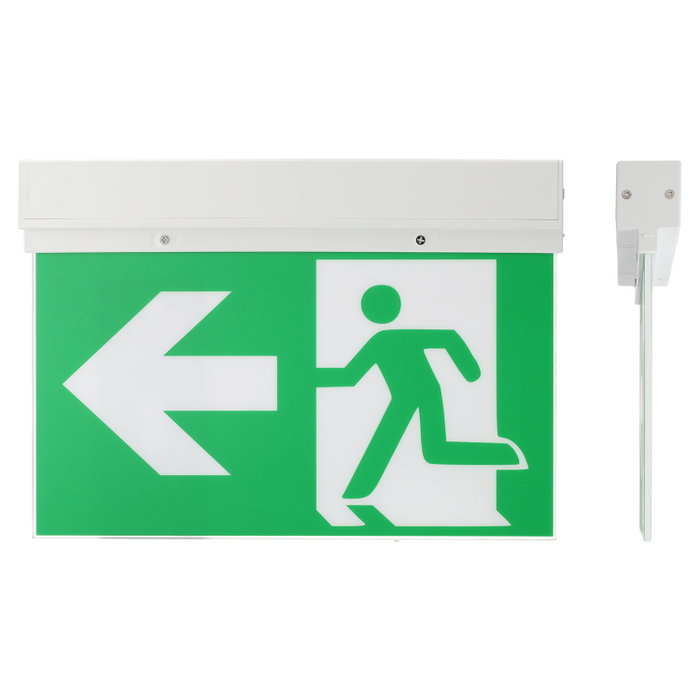 Luz de emergencia LED permanente de 3 W con señalización de doble cara