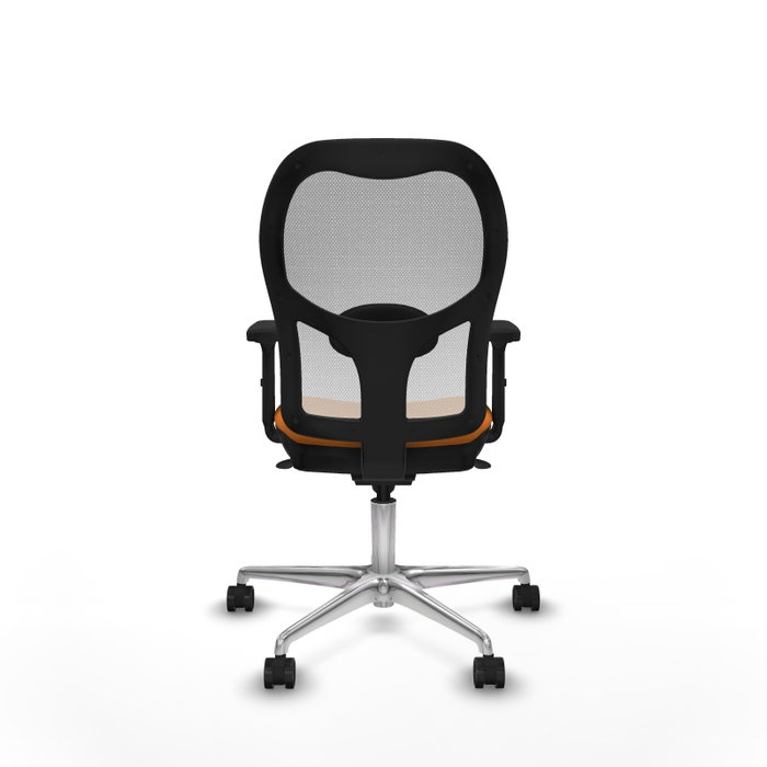 PIQUERAS Y CRESPO Silla de oficina Jorquera con mecanismo Sincro, Naranja y Blanco