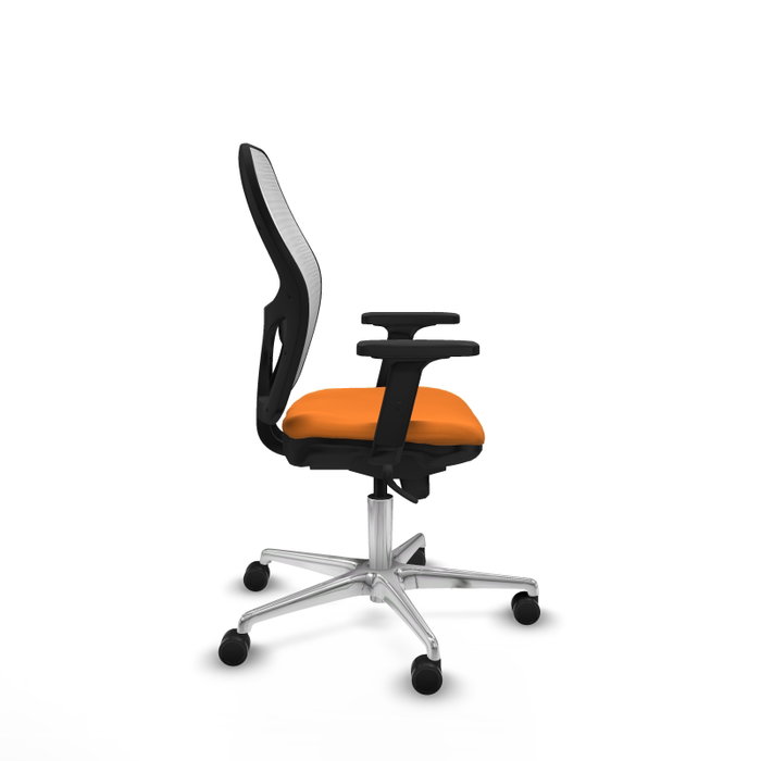 PIQUERAS Y CRESPO Silla de oficina Jorquera con mecanismo Sincro, Naranja y Blanco