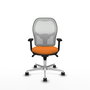 PIQUERAS Y CRESPO Silla de oficina Jorquera con mecanismo Sincro, Naranja y Blanco