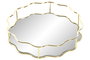 DKD Home Decor Bandeja de Metal y Espejo Dorado 25x25x5 cm