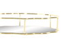 DKD Home Decor Bandeja de Metal y Espejo Dorado 25x25x5 cm