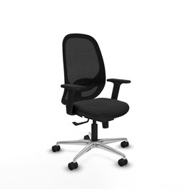 PIQUERAS Y CRESPO Silla de oficina Cilanco con mecanismo Sincro, Negro