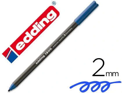 Edding Rotulador 1300 Azul Punta Redonda 2 mm (Set de 10)