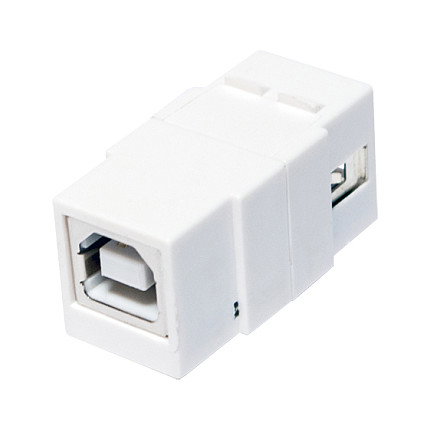 LogiLink Adaptador Keystone USB2.0-A a USB2.0-B F/F Blanco
