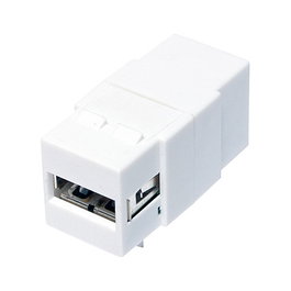 LogiLink Adaptador Keystone USB2.0-A a USB2.0-B F/F Blanco
