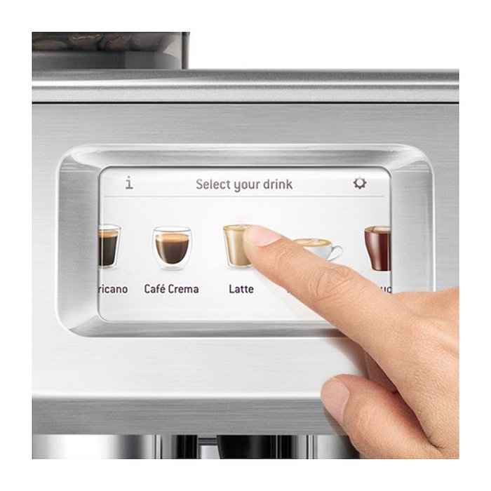Sage SES880BST4EEU1 Barista Touch Máquina de Espresso Automática con Molinillo Integrado, Negro Acero Inoxidable, 1680 W, 2 L