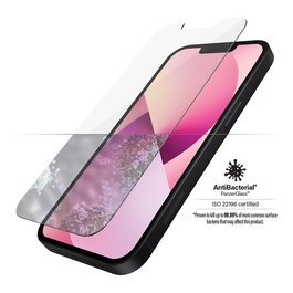 PanzerGlass Protector de Pantalla iPhone 13 Mini Standard - Vidrio Templado, Antibacteriano, Aplicación en Seco, Resistente a Rayones y Golpes