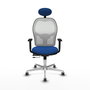 PIQUERAS Y CRESPO Silla de oficina Jorquera Azul y Blanco