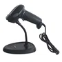 Approx APPLS11AS - Lector de Códigos de Barras 1D Portátil con Escáner Láser, Color Negro, Conexión USB, Incluye Soporte
