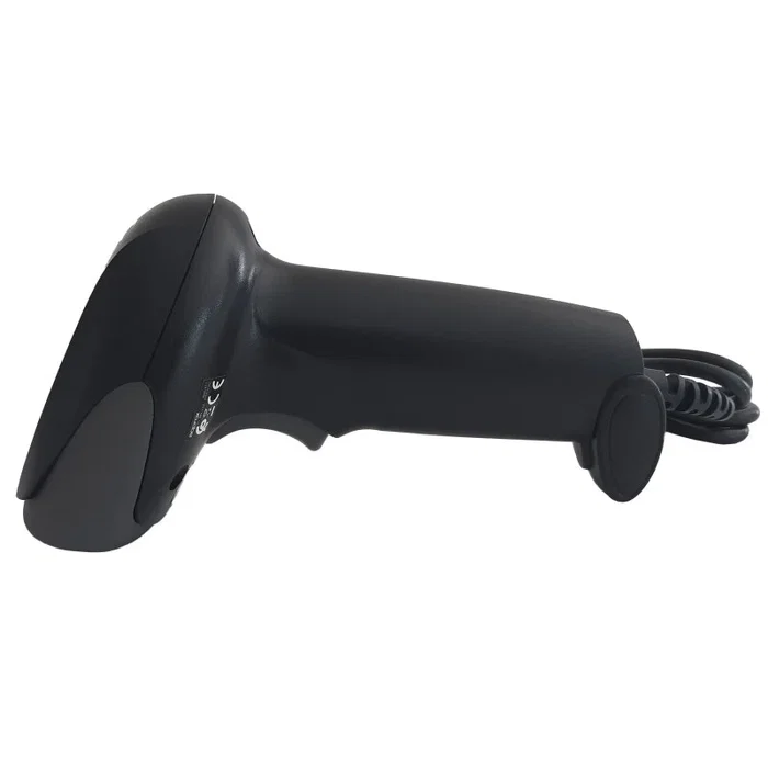 Approx APPLS11AS - Lector de Códigos de Barras 1D Portátil con Escáner Láser, Color Negro, Conexión USB, Incluye Soporte