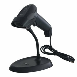 Approx Lector de código de barras láser 1D APPLS11AS USB Negro con soporte