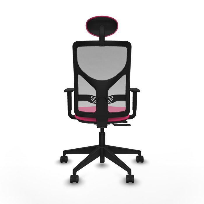 PIQUERAS Y CRESPO Silla de oficina Motilla Rosa/Gris con mecanismo Sincro/Traslack