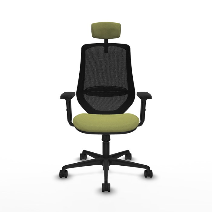 PIQUERAS Y CRESPO Silla de oficina Mardos con mecanismo Sincro, Verde oliva y Negro
