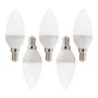 Pack 5 Bombillas LED E14 C37 5W 500Lm 2700K Blanco Cálido