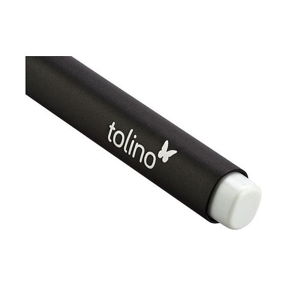 Tolino 4016621130282 Stylus Negro con punta de recarga y batería integrada, 13.8g - Compatible con lector de libros electrónicos Tolino vision color