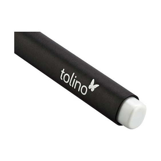 Tolino 4016621130282 Stylus Negro con punta de recarga y batería integrada, 13.8g - Compatible con lector de libros electrónicos Tolino vision color