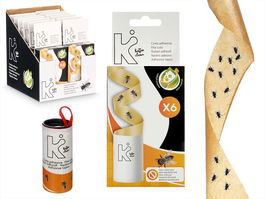 Arte Regal Set 6 Trampa Mosca Adhesivo 7 cm x 16.5 cm x 2.5 cm Amarillo Plástico y Papel (Set de 24)