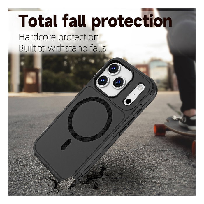 4smarts Defend Case Bumper Protectora para Apple iPhone 17 Pro - Negro, Resistente a Golpes, Protección 1.2 m, PC/TPU