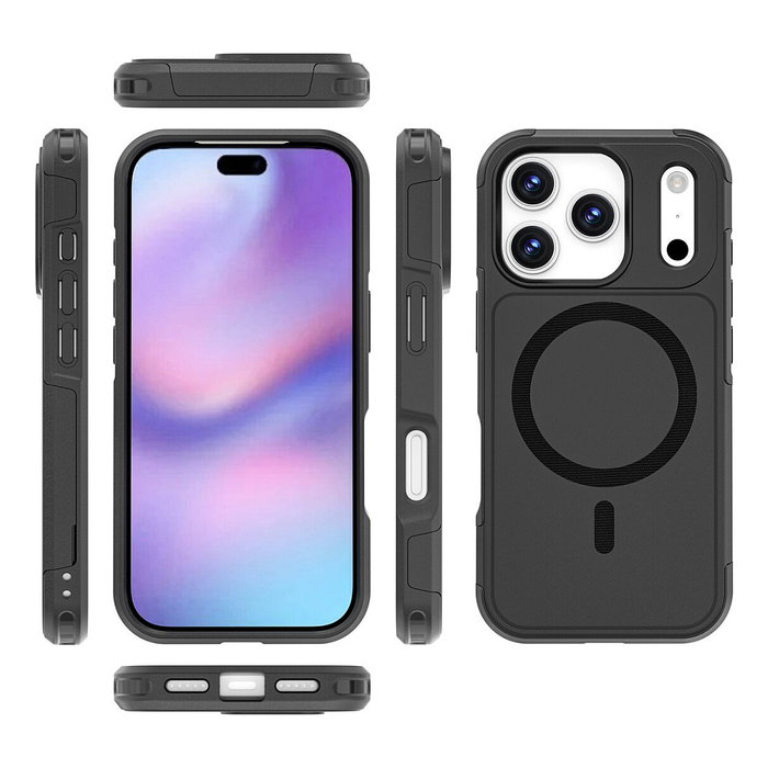 4smarts Defend Case Bumper Protectora para Apple iPhone 17 Pro - Negro, Resistente a Golpes, Protección 1.2 m, PC/TPU