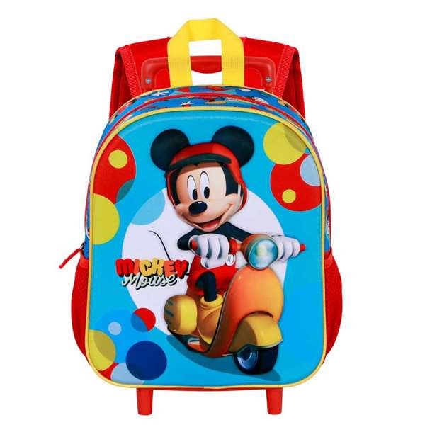 Karactermania Mochila Infantil 3D con Ruedas Mickey Mouse Scooter Azul 26 x13 x34 cm Karactermania Mochila Infantil 3D con Ruedas Mickey Mouse Scooter Azul 26 x13 x34 cm