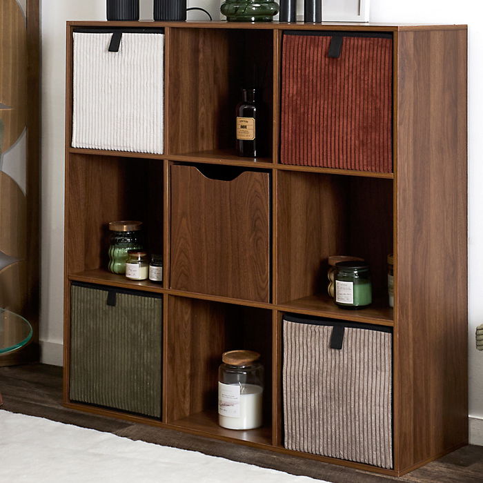 Home Deco Factory Cesta Orden Tiffany Cocooning Maderas Varias 30x30 cm