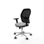 PIQUERAS Y CRESPO Silla de oficina Jorquera con mecanismo Sincro/Traslack, Gris claro y Negro
