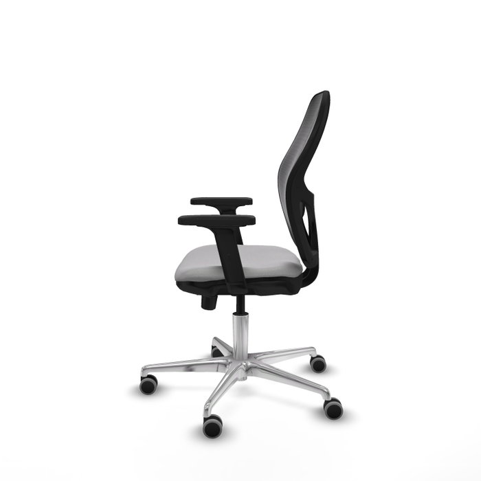 PIQUERAS Y CRESPO Silla de oficina Jorquera con mecanismo Sincro/Traslack, Gris claro y Negro