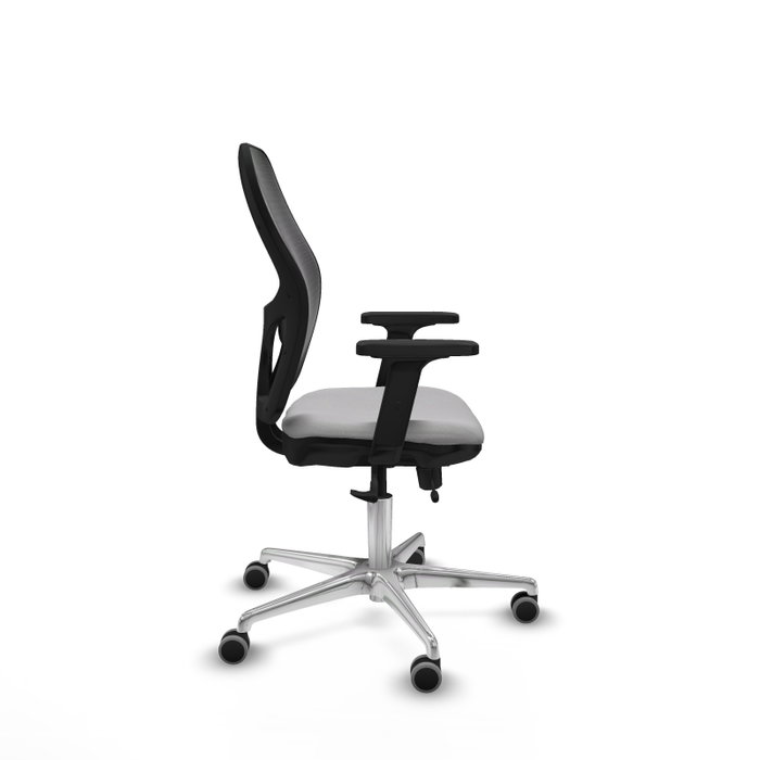 PIQUERAS Y CRESPO Silla de oficina Jorquera con mecanismo Sincro/Traslack, Gris claro y Negro