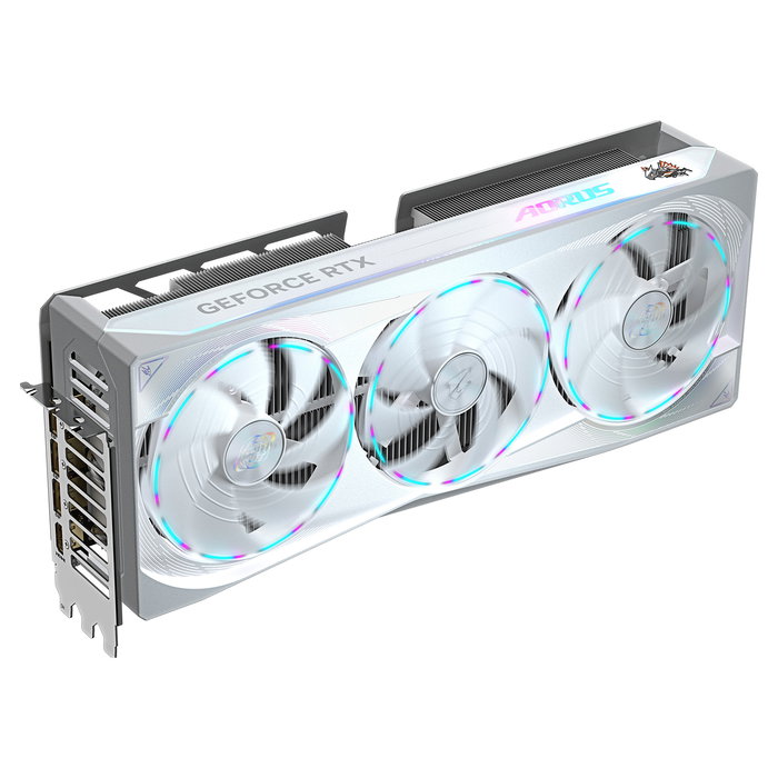 Gigabyte AORUS GeForce RTX 5080 MASTER ICE 16GB GDDR7 Tarjeta Gráfica Blanco con 3 Ventiladores - GV-N5080AORUSM ICE-16GD, PCIe 5.0, Overclock