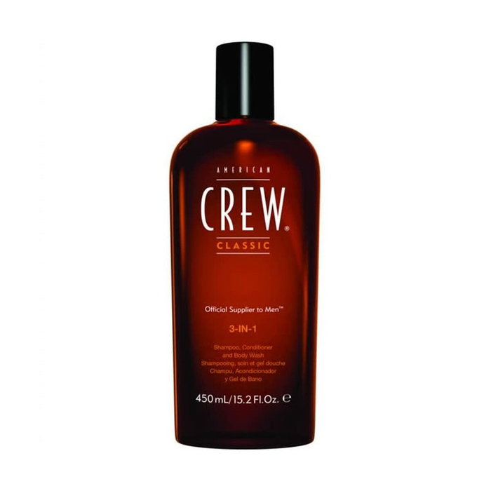 American Crew Classic 3-in-1 Champú, Acondicionador y Gel de Baño 450ml American Crew Classic 3-in-1 Champú, Acondicionador y Gel de Baño 450ml