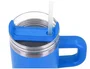 Antartik Taza térmica Pulse con asa y pajita, Azul marino, 570 ml