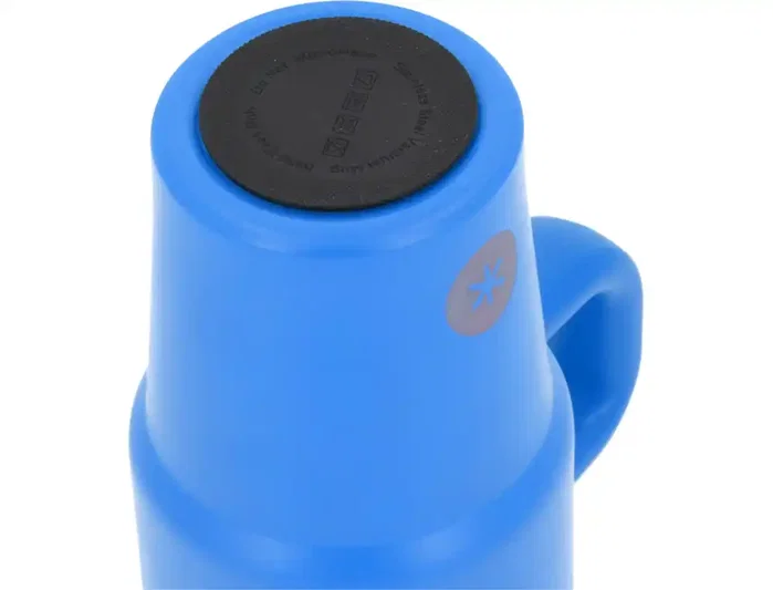 Antartik Taza térmica Pulse con asa y pajita, Azul marino, 570 ml