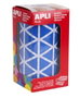 Apli Gomets autoadhesivos triangulares 20 mm azul rollo de 2832 unidades