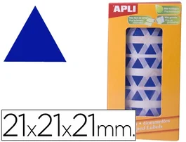 Apli Gomets Autoadhesivos Triangulares 21x21x21 mm Azul Rollo 2832 Unidades