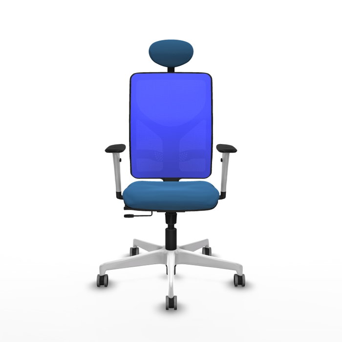 PIQUERAS Y CRESPO Silla de oficina Motilla con mecanismo Sincro/Traslack Azul