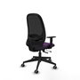 PIQUERAS Y CRESPO Silla de oficina Cilanco con mecanismo Sincro/Traslack, Morado y Negro