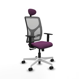 PIQUERAS Y CRESPO Silla de oficina Motilla con mecanismo Sincro, Morado y Gris